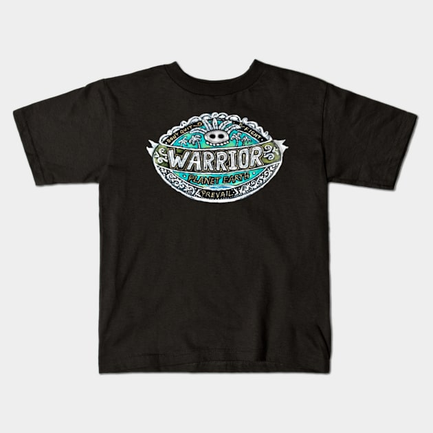 EARTH WARRIOR Kids T-Shirt by ArtisticEnvironments